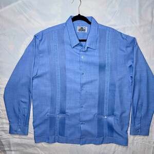 Men's Mexican Guayabera Button up Shirt, Men's Plus Size Shirt, Fiesta Shirt - ,